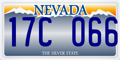 NV license plate 17C066