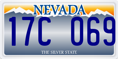 NV license plate 17C069