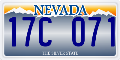 NV license plate 17C071