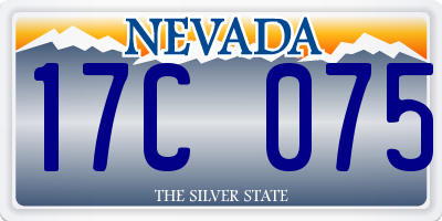 NV license plate 17C075