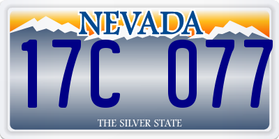 NV license plate 17C077