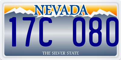 NV license plate 17C080