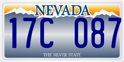 NV license plate 17C087