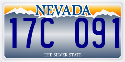 NV license plate 17C091