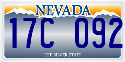NV license plate 17C092