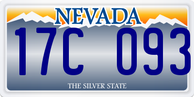NV license plate 17C093