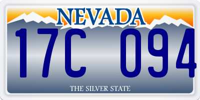 NV license plate 17C094