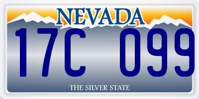 NV license plate 17C099