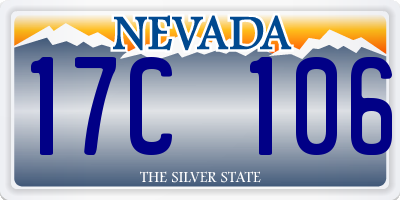 NV license plate 17C106