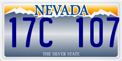 NV license plate 17C107