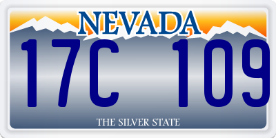 NV license plate 17C109