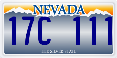 NV license plate 17C111