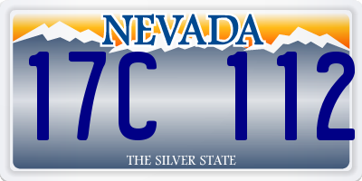 NV license plate 17C112
