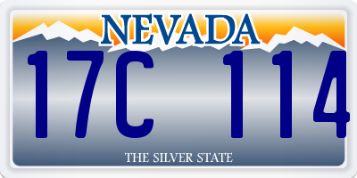 NV license plate 17C114