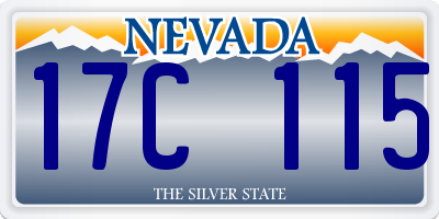 NV license plate 17C115