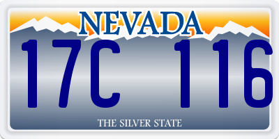 NV license plate 17C116