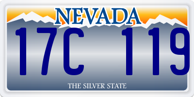 NV license plate 17C119