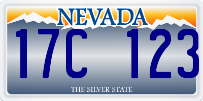 NV license plate 17C123