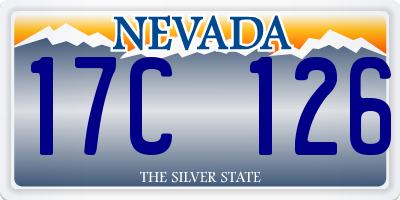 NV license plate 17C126
