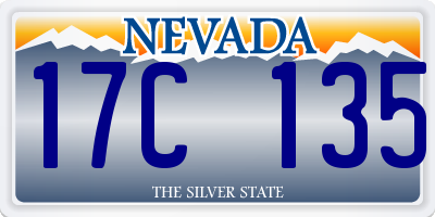 NV license plate 17C135