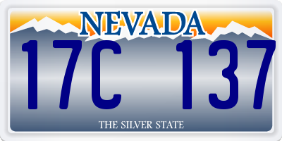 NV license plate 17C137