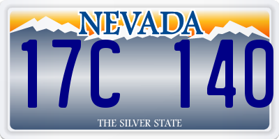 NV license plate 17C140