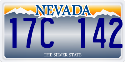 NV license plate 17C142