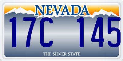 NV license plate 17C145