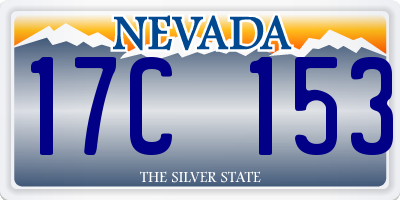 NV license plate 17C153