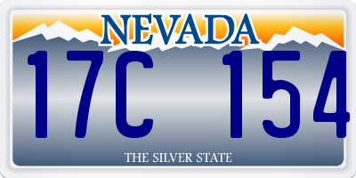 NV license plate 17C154