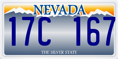 NV license plate 17C167
