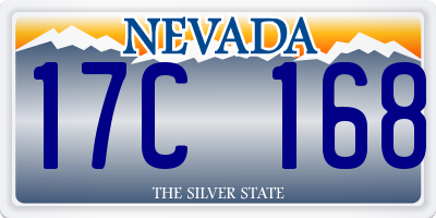 NV license plate 17C168