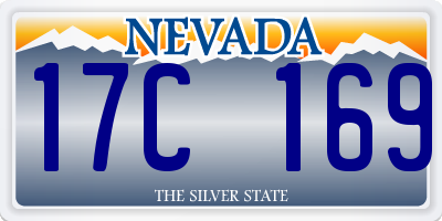 NV license plate 17C169