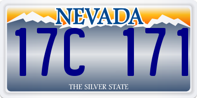 NV license plate 17C171