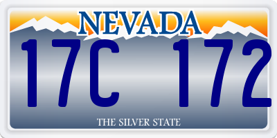NV license plate 17C172
