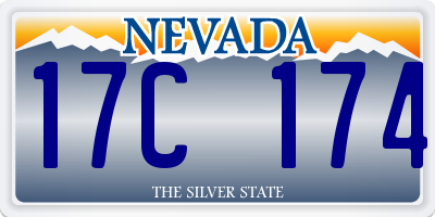 NV license plate 17C174