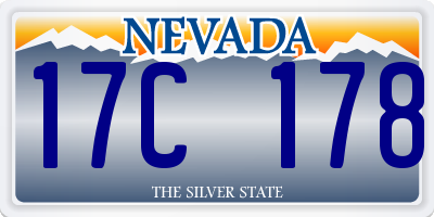 NV license plate 17C178