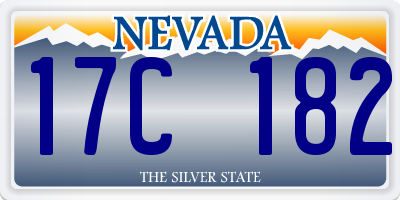 NV license plate 17C182
