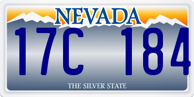 NV license plate 17C184