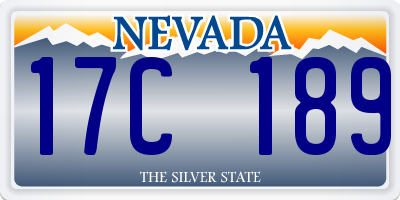 NV license plate 17C189