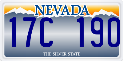 NV license plate 17C190