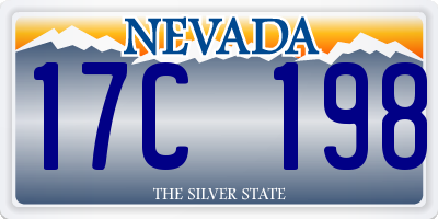 NV license plate 17C198
