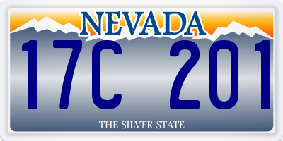 NV license plate 17C201