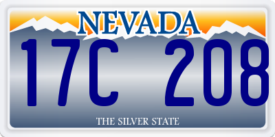 NV license plate 17C208