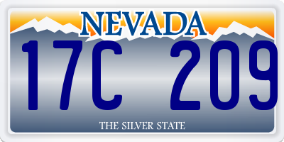 NV license plate 17C209