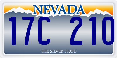 NV license plate 17C210