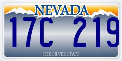 NV license plate 17C219