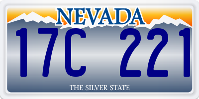 NV license plate 17C221