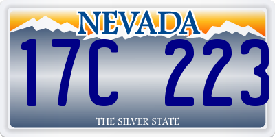 NV license plate 17C223