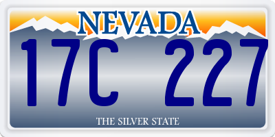 NV license plate 17C227